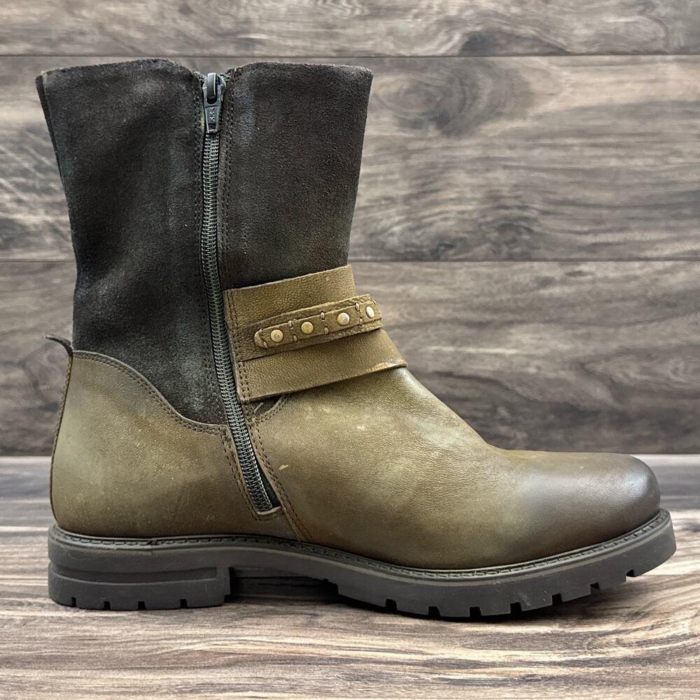 ❌SOLD❌NIB Roan by Bed Stu 8.5 Anabella Brown Washed Suede Leather Biker Boots - Picture 5 of 11